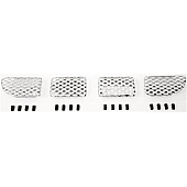 Street Scene Bumper Grille Insert Mesh Chrome Plated Silver Steel - 95078738