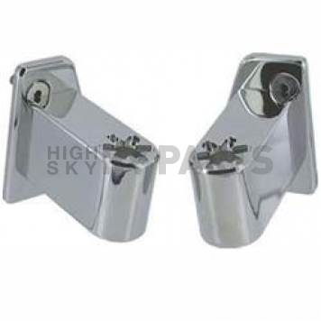 All Sales Exterior Mirror Relocation Bracket Silver Aluminum Set Of 2 - 3411