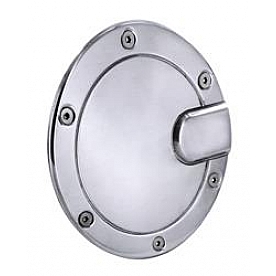 All Sales Fuel Door - Round Aluminum - 6152P