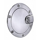 All Sales Fuel Door - Round Aluminum - 6152PL