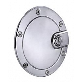 All Sales Fuel Door - Round Aluminum - 6152PL