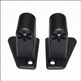 All Sales Exterior Mirror Relocation Bracket Black Aluminum Set Of 2 - 3411K
