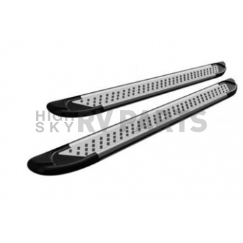 Romik USA Running Board Silver Aluminum Stationary - 62904418