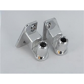 All Sales Exterior Mirror Relocation Bracket Silver Aluminum Set Of 2 - 3412