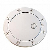 All Sales Fuel Door - Round Aluminum - 6107PL