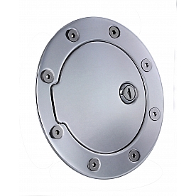 All Sales Fuel Door - Round Aluminum - 6093L