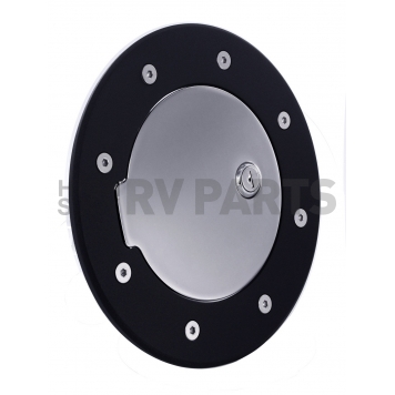 All Sales Fuel Door - Round Aluminum - 6092KCL