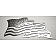 American Car Craft Emblem - Flowing American Flag Silver Stainless Steel - 142054