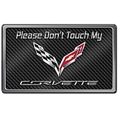 American Car Craft Emblem - Corvette Black Carbon Fiber Stainless Steel - 171003BLK
