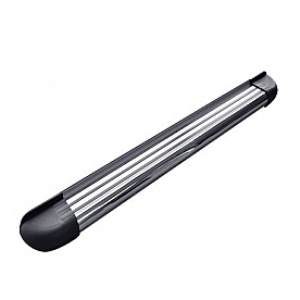 Romik USA Running Board Silver Aluminum Stationary - 20024418