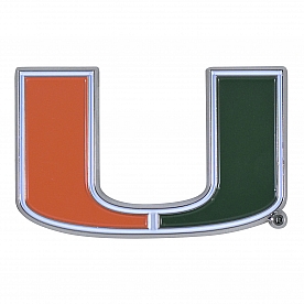 Fan Mat Emblem - University Of Miami Metal - 22226