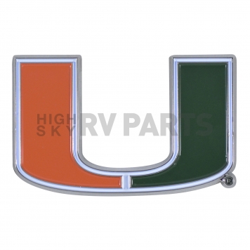 Fan Mat Emblem - University Of Miami Metal - 22226