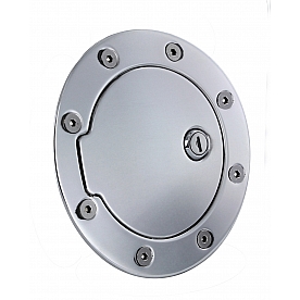 All Sales Fuel Door - Round Aluminum - 6057PL