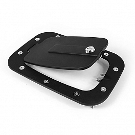 All Sales Fuel Door - Rectangular Aluminum - 6158KL