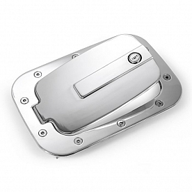 All Sales Fuel Door - Rectangular Aluminum - 6158CL