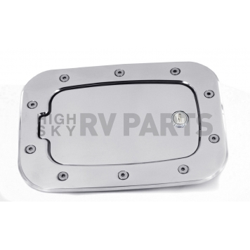 All Sales Fuel Door - Square Aluminum - 6058PL