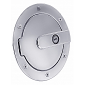 All Sales Fuel Door - Round Aluminum - 6070CL