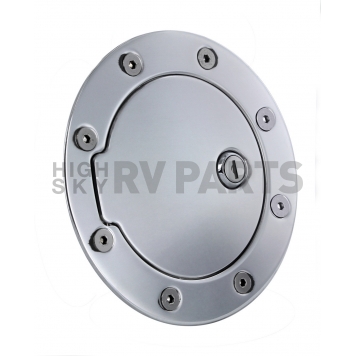 All Sales Fuel Door - Round Aluminum - 6090PL