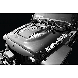 Black Mountain Hood - Heat Reduction Primered Black Steel - BM28213