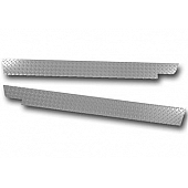 Warrior Products Rocker Panel Guard - Flat Aluminum Silver Polished Single - 913B