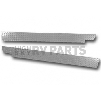 Warrior Products Rocker Panel Guard - Flat Aluminum Silver Polished Single - 913B
