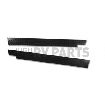 Warrior Products Rocker Panel Guard - Flat Aluminum Black Powder Coated Single - 913BPC