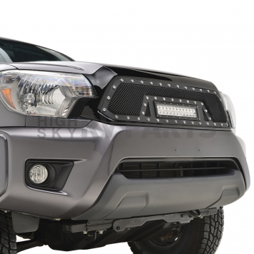 Paramount Automotive Grille - Powder Coated Black Stainless Steel - 480855-1