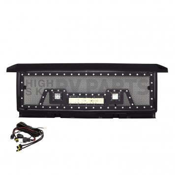Paramount Automotive Grille - Powder Coated Black Stainless Steel - 480853