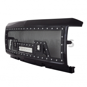 Paramount Automotive Grille - Powder Coated Black Stainless Steel - 480853-1