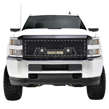 Paramount Automotive Grille - Powder Coated Black Stainless Steel - 480853-2