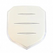 All Sales Emblem - Dodge Shield Step Style Ball Milled Silver Aluminum - 40501