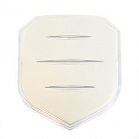 All Sales Emblem - Dodge Shield Step Style Ball Milled Silver Aluminum - 40501