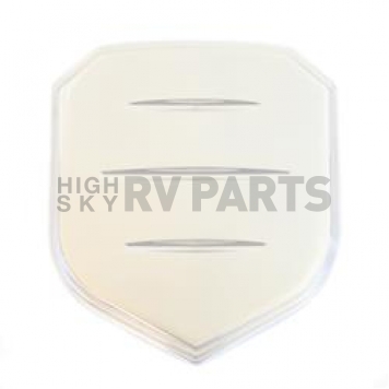 All Sales Emblem - Dodge Shield Step Style Ball Milled Silver Aluminum - 40501