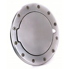 All Sales Fuel Door - Round Aluminum - 6031