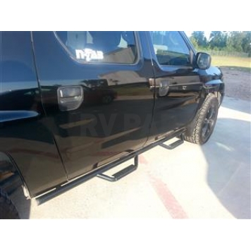 N-Fab Nerf Bar - Truck Wheel to Wheel Black Gloss Powder Coated Steel Round - H0581CC