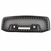 Paramount Automotive Grille - Powder Coated Black Stainless Steel - 480812