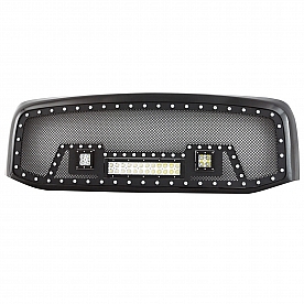 Paramount Automotive Grille - Powder Coated Black Stainless Steel - 480812