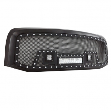 Paramount Automotive Grille - Powder Coated Black Stainless Steel - 480812-1