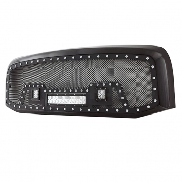 Paramount Automotive Grille - Powder Coated Black Stainless Steel - 480812-2