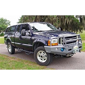 N-Fab Nerf Bar - Truck Wheel to Wheel Black Matte Textured Powder Coated Steel Round - F9984QCTX