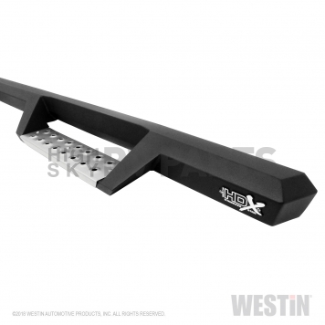 Westin Automotive Nerf Bar - Truck Wheel to Wheel Black Powder Coated With Polished Diamond Plate Step Pads On Drop Down Steps Steel Square - 565340252-6