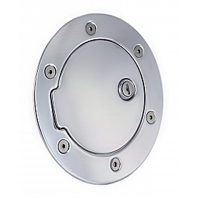 All Sales Fuel Door - Round Aluminum - 6040PL