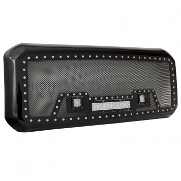 Paramount Automotive Grille - Powder Coated Black Stainless Steel - 480825-1