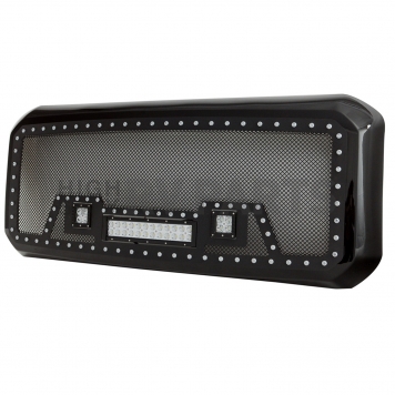 Paramount Automotive Grille - Powder Coated Black Stainless Steel - 480825-2