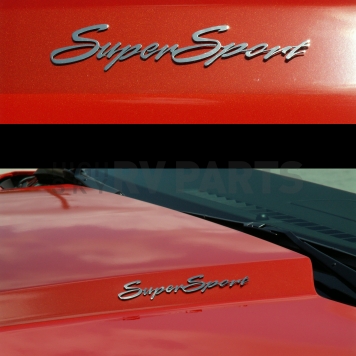 American Car Craft Emblem - Super Sport Silver Stainless Steel - 102007