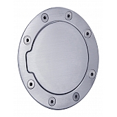 All Sales Fuel Door - Round Aluminum - 6043