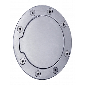 All Sales Fuel Door - Round Aluminum - 6043
