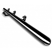 N-Fab Nerf Bar - Truck Wheel to Wheel Black Gloss Powder Coated Steel Round - F1777RC