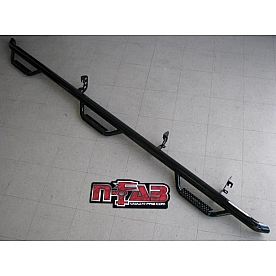 N-Fab Nerf Bar - Truck Wheel to Wheel Black Gloss Powder Coated Steel Round - F92103CC6
