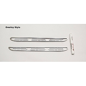 American Car Craft Hood Scoop Grille Insert - Hood Scoop Overlay Polished Stainless Steel - 152056